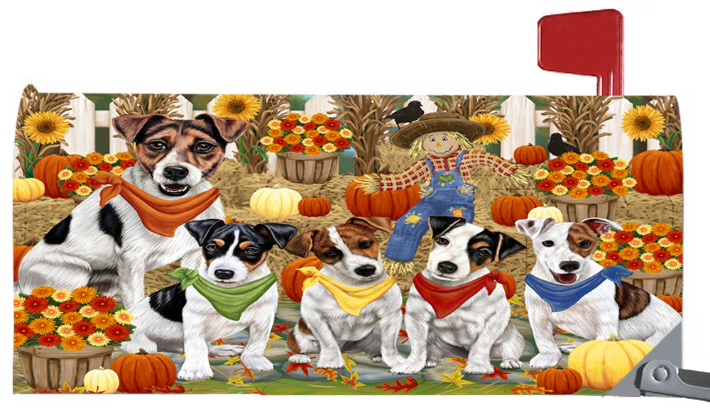 Magnetic Mailbox Cover Harvest Time Festival Day Jack Russells Dog MBC48050
