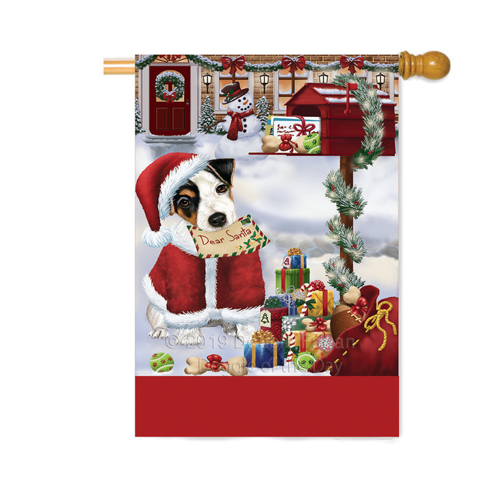 Personalized Happy Holidays Mailbox Jack Russell Dog Christmas Custom House Flag FLG-DOTD-A59999