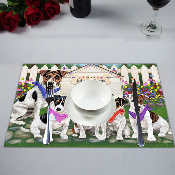 Spring Dog House Jack Russell Dogs Placemat