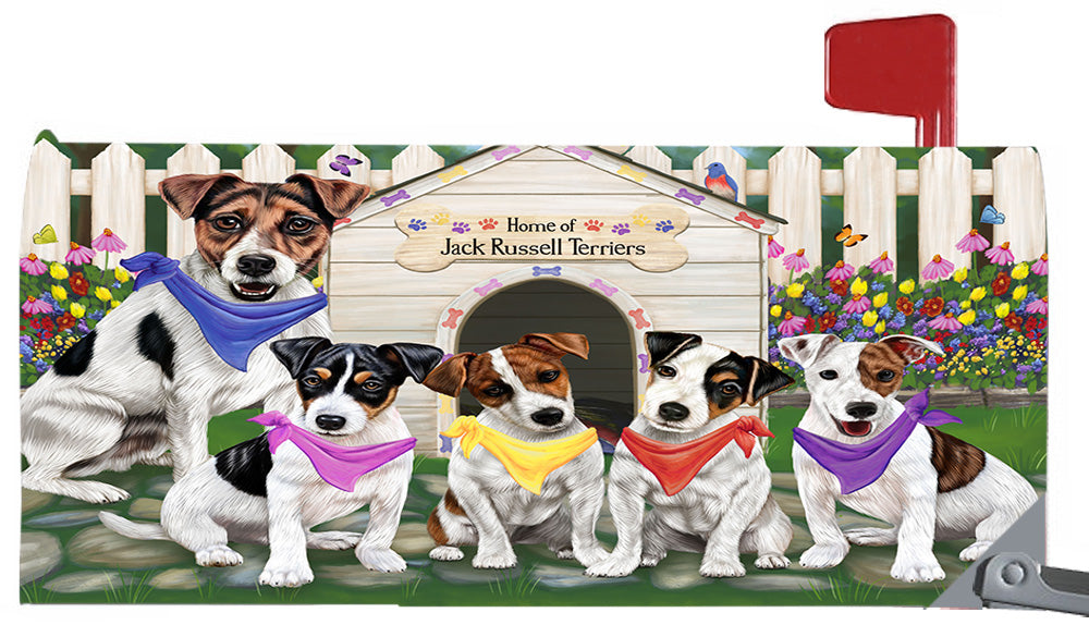 Spring Dog House Jack Russell Dogs Magnetic Mailbox Cover MBC48652