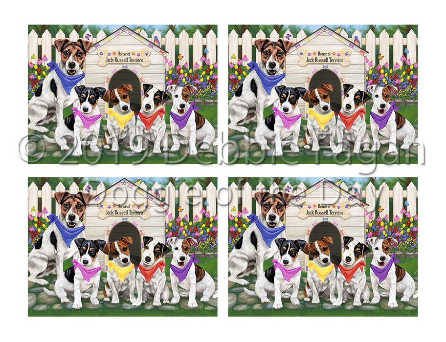 Spring Dog House Jack Russell Dogs Placemat