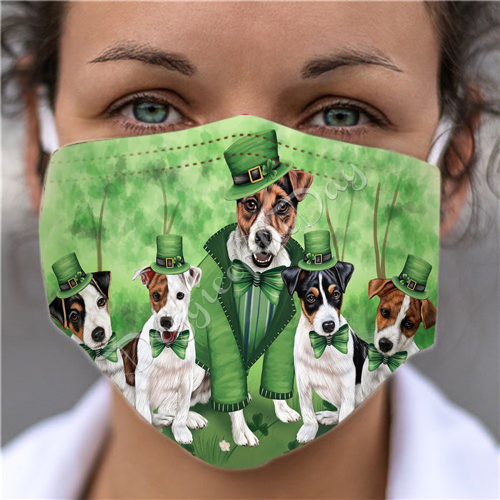 St. Patricks Day Irish Jack Russell Dogs Face Mask FM50161