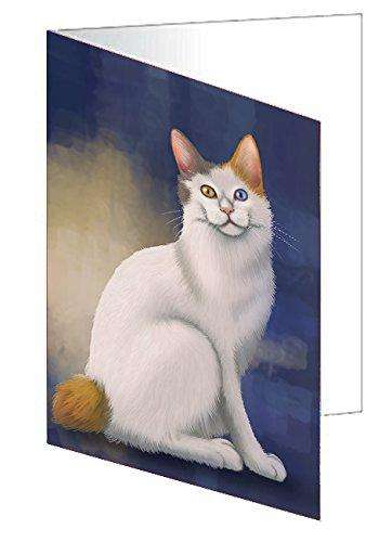 Japanese Bobtail Cat Handmade Artwork Assorted Pets Greeting Cards and Note Cards with Envelopes for All Occasions and Holiday Seasons