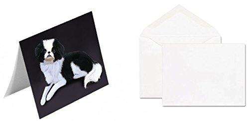 Japanese Chin Dog Handmade Artwork Assorted Pets Greeting Cards and Note Cards with Envelopes for All Occasions and Holiday Seasons