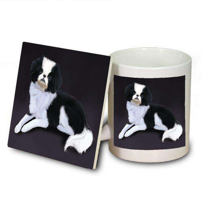 Japanese Chin Dog Mug and Coaster Set