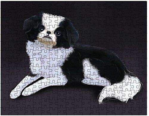 Japanese Chin Dog Puzzle with Photo Tin