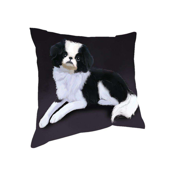 Japanese Chin Dog Throw Pillow