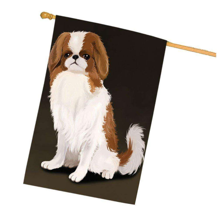 Japanese Chin Red And White House Flag