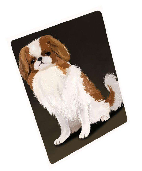 Japanese Chin Red And White Large Refrigerator / Dishwasher Magnet 11.5" x 17.6"