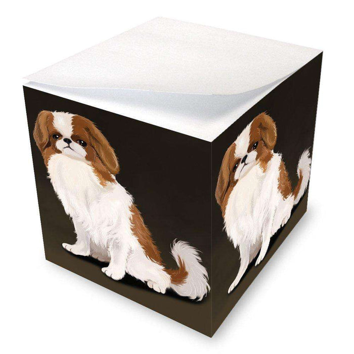 Japanese Chin Red And White Note Cube