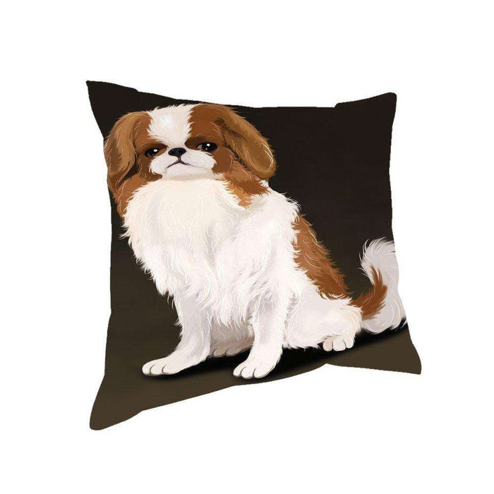 Japanese Chin Red And White Throw Pillow