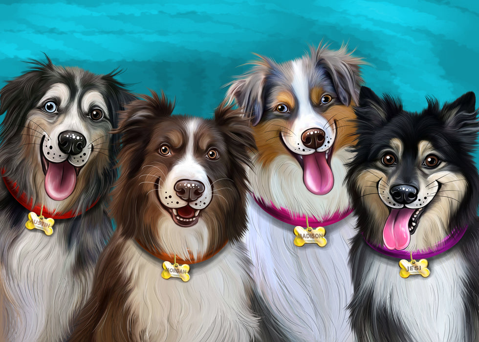 Digital Caricature PERSONALIZED Painting PET PORTRAIT! Custom Pet Photo Dog or Cat Art