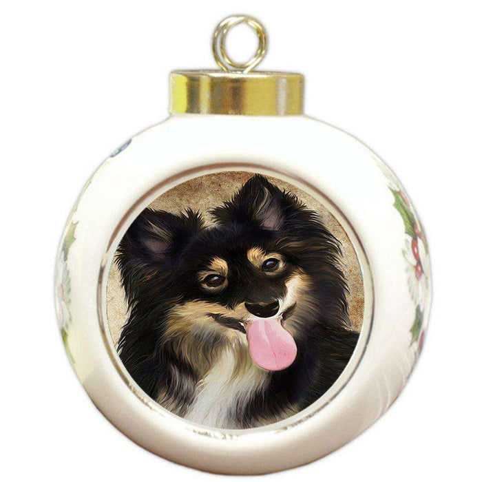 Jessi Dog Round Ball Christmas Ornament