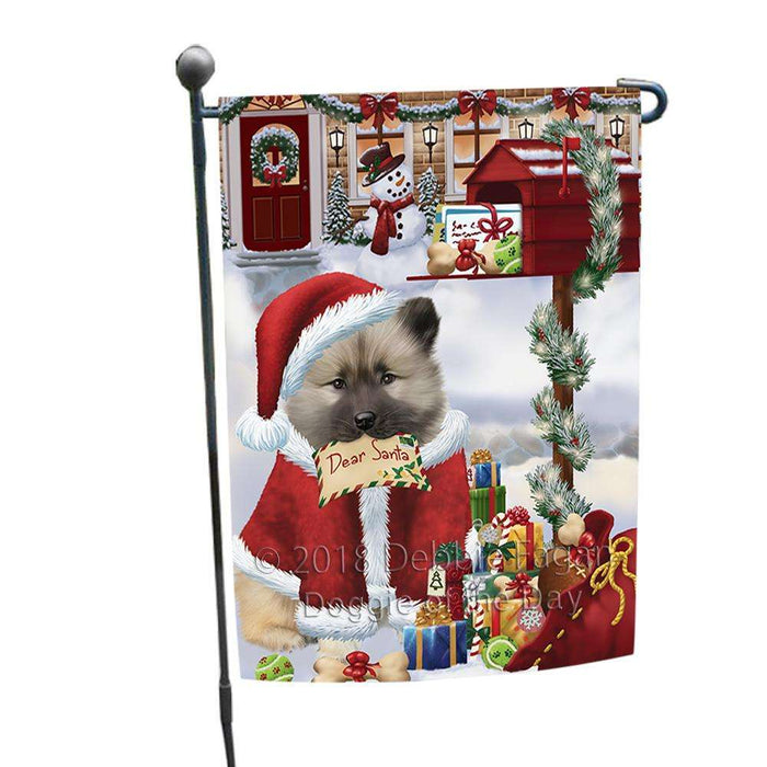 Keeshond Dog Dear Santa Letter Christmas Holiday Mailbox Garden Flag GFLG53605
