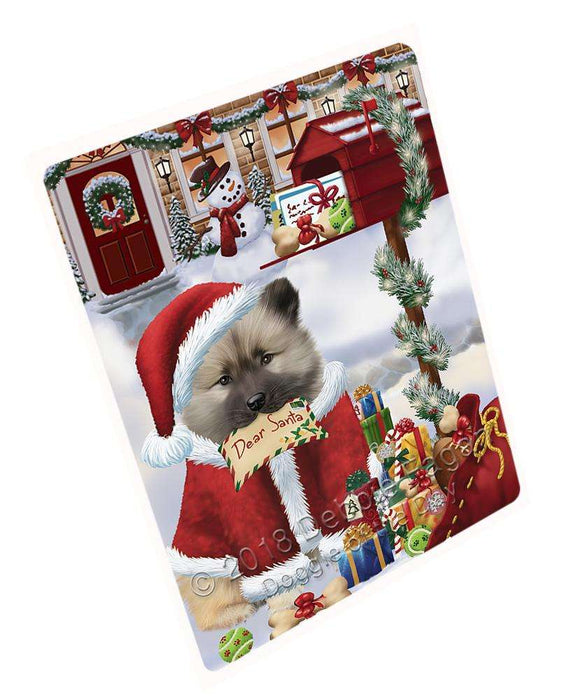 Keeshond Dog Dear Santa Letter Christmas Holiday Mailbox Large Refrigerator / Dishwasher Magnet RMAG82140