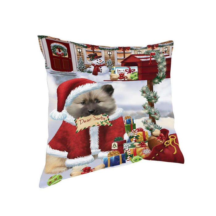 Keeshond Dog Dear Santa Letter Christmas Holiday Mailbox Pillow PIL70796