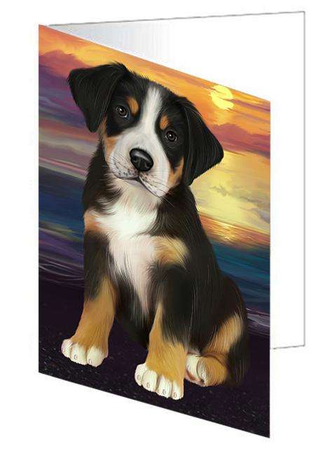 Keeshond Dog Handmade Artwork Assorted Pets Greeting Cards and Note Cards with Envelopes for All Occasions and Holiday Seasons GCD62390