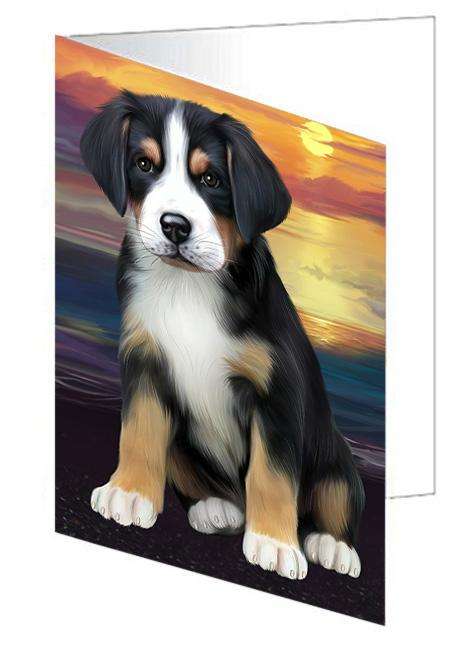 Keeshond Dog Handmade Artwork Assorted Pets Greeting Cards and Note Cards with Envelopes for All Occasions and Holiday Seasons GCD62393