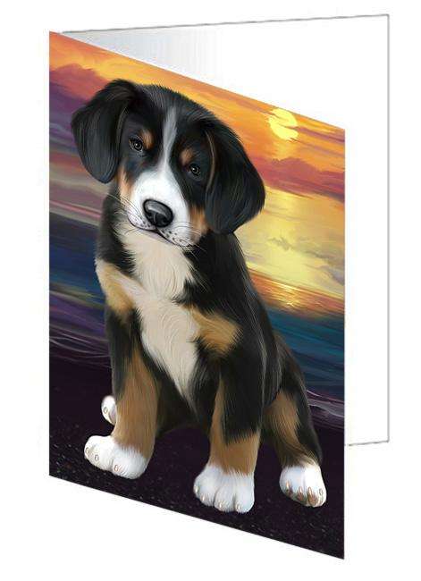 Keeshond Dog Handmade Artwork Assorted Pets Greeting Cards and Note Cards with Envelopes for All Occasions and Holiday Seasons GCD62396