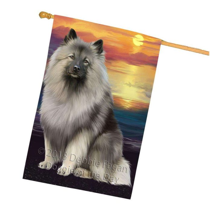 Keeshond Dog House Flag FLG52985