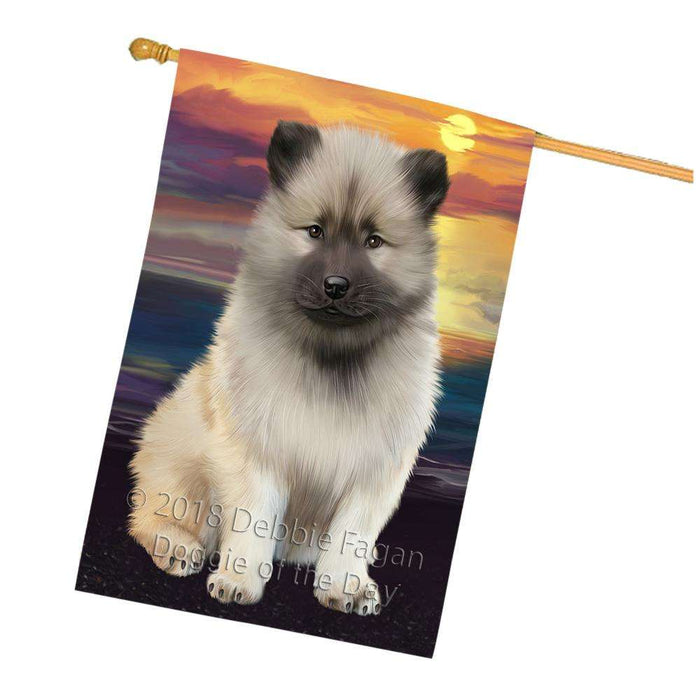 Keeshond Dog House Flag FLG52986