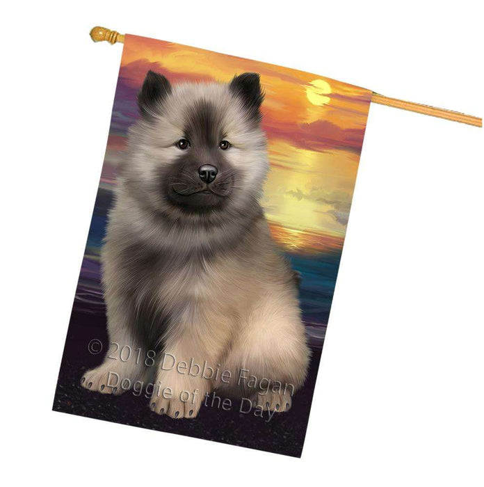 Keeshond Dog House Flag FLG52987