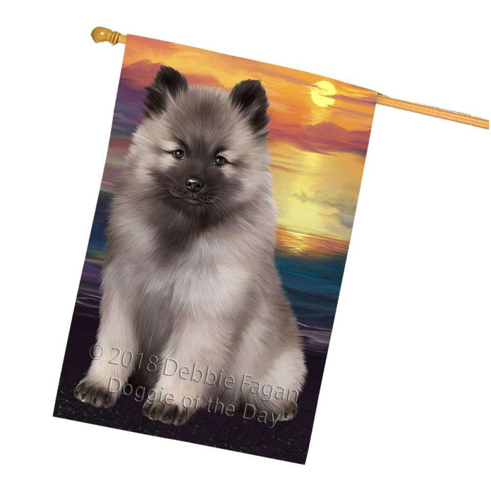 Keeshond Dog House Flag FLG52988