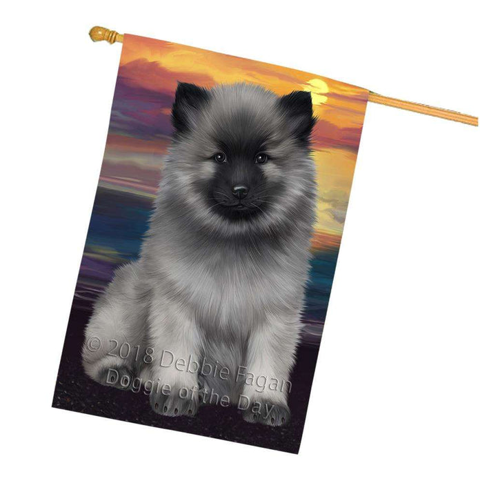 Keeshond Dog House Flag FLG52989