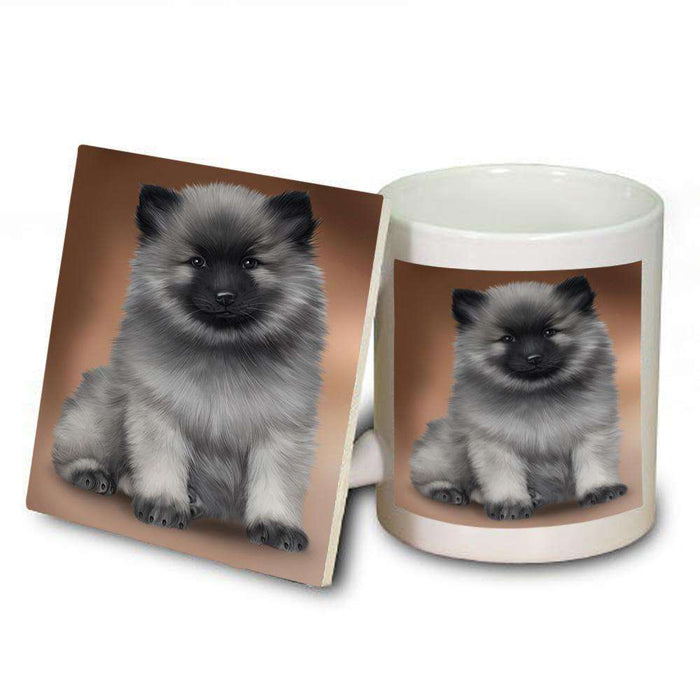 Keeshond Dog Mug and Coaster Set MUC52733