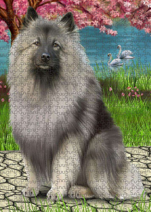 Keeshond Dog Puzzle with Photo Tin PUZL62582