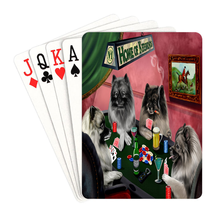 Home of Keeshond Dogs Playing Poker Playing Card Decks