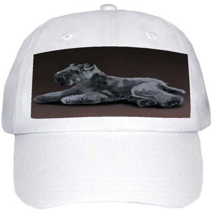 Kerry Blue Terrier Dog Ball Hat Cap Off White