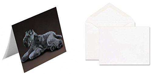 Kerry Blue Terrier Dog Handmade Artwork Assorted Pets Greeting Cards and Note Cards with Envelopes for All Occasions and Holiday Seasons