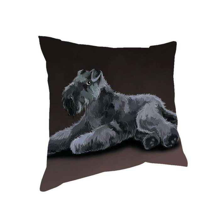 Kerry Blue Terrier Dog Throw Pillow