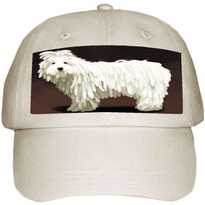 Komondor Dog Ball Hat Cap Off White