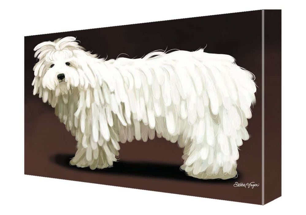 Komondor Dog Painting Printed on Canvas Wall Art Signed