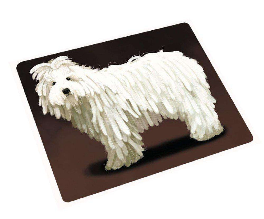 Komondor Dog Tempered Cutting Board