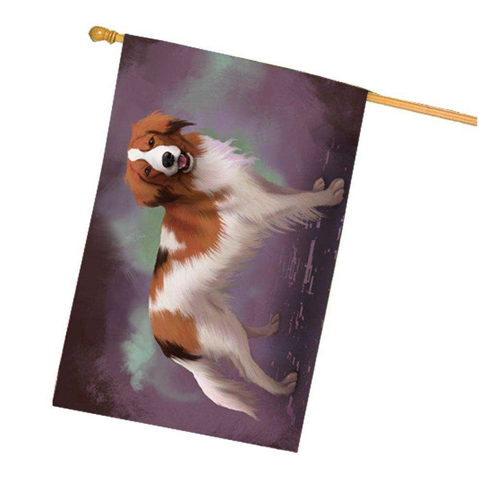 Kooikerhondje Dog House Flag