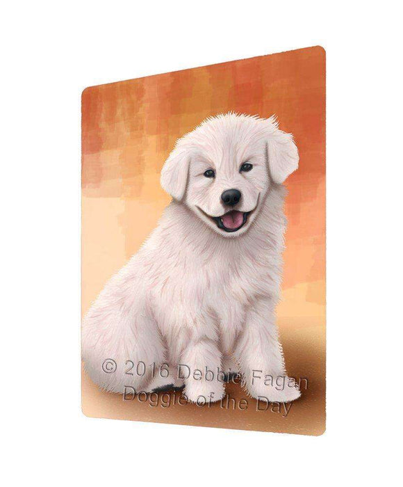 Kuvasz Dog Tempered Cutting Board