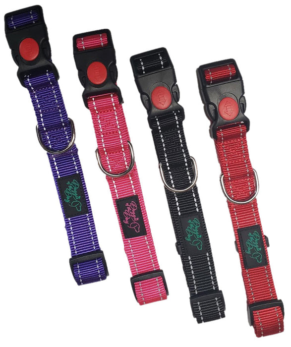 Wholesale 10 Pack Reflective Nylon Buckle Dog Collar- We Donate to Rescues for Each Collar Purchased