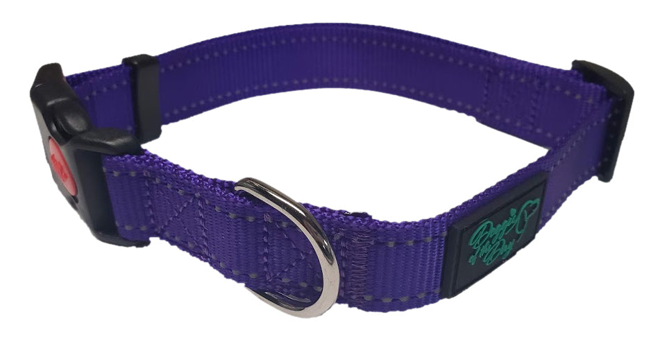 Doggie of the Day Wholesale 50 Per Pack Reflective Nylon Buckle Dog Collar- We Donate to Rescues for Each Collar Purchased