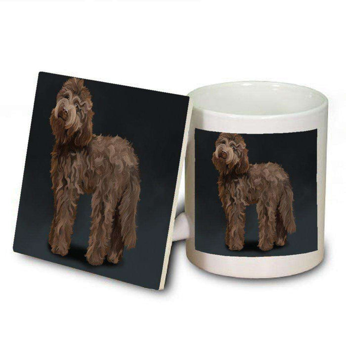 Labradoodle Brown Dog Mug and Coaster Set