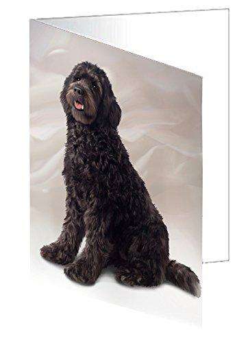 Labradoodle Dog Handmade Artwork Assorted Pets Greeting Cards and Note Cards with Envelopes for All Occasions and Holiday Seasons D020