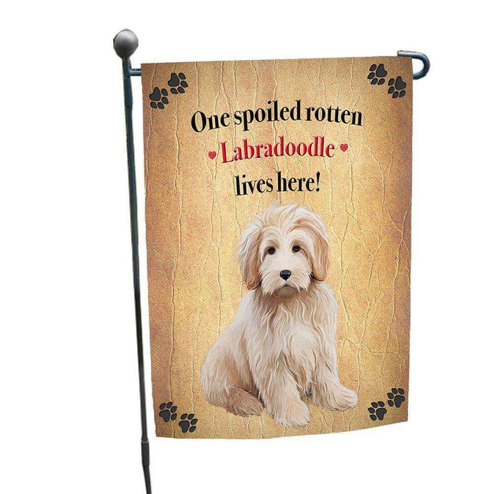 Labradoodle Spoiled Rotten Dog Garden Flag