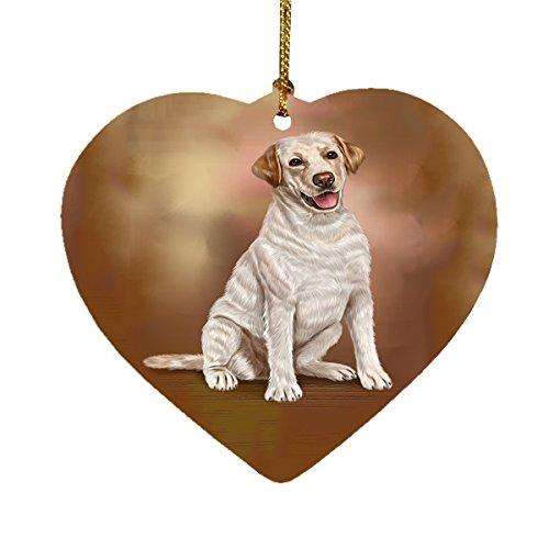 Labrador Adult Dog Heart Christmas Ornament