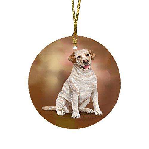 Labrador Adult Dog Round Christmas Ornament