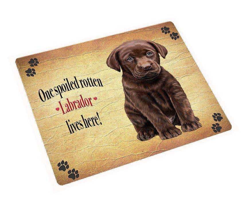 Labrador Brown Spoiled Rotten Dog Large Refrigerator / Dishwasher Magnet 11.5" x 17.6"