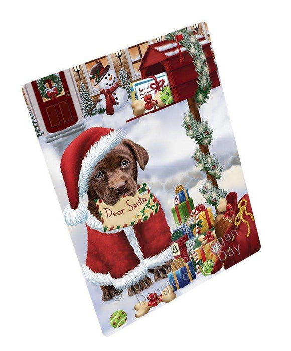 Labrador Dear Santa Letter Christmas Holiday Mailbox Dog Art Portrait Print Woven Throw Sherpa Plush Fleece Blanket