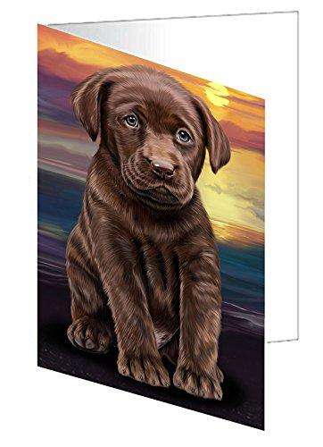 Labrador Dog Handmade Artwork Assorted Pets Greeting Cards and Note Cards with Envelopes for All Occasions and Holiday Seasons