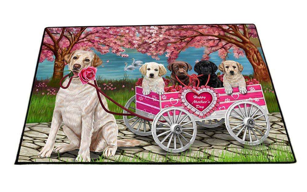 Labrador Dog with Puppies Mother's Day Floormat